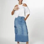 KARGO CEP UZUN JEAN ETEK - MAVİ