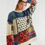 KARIŞIK DESEN BONCUKLU KAZAK - TAŞ