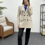 KAŞE KRUVAZE CEKET - TAŞ