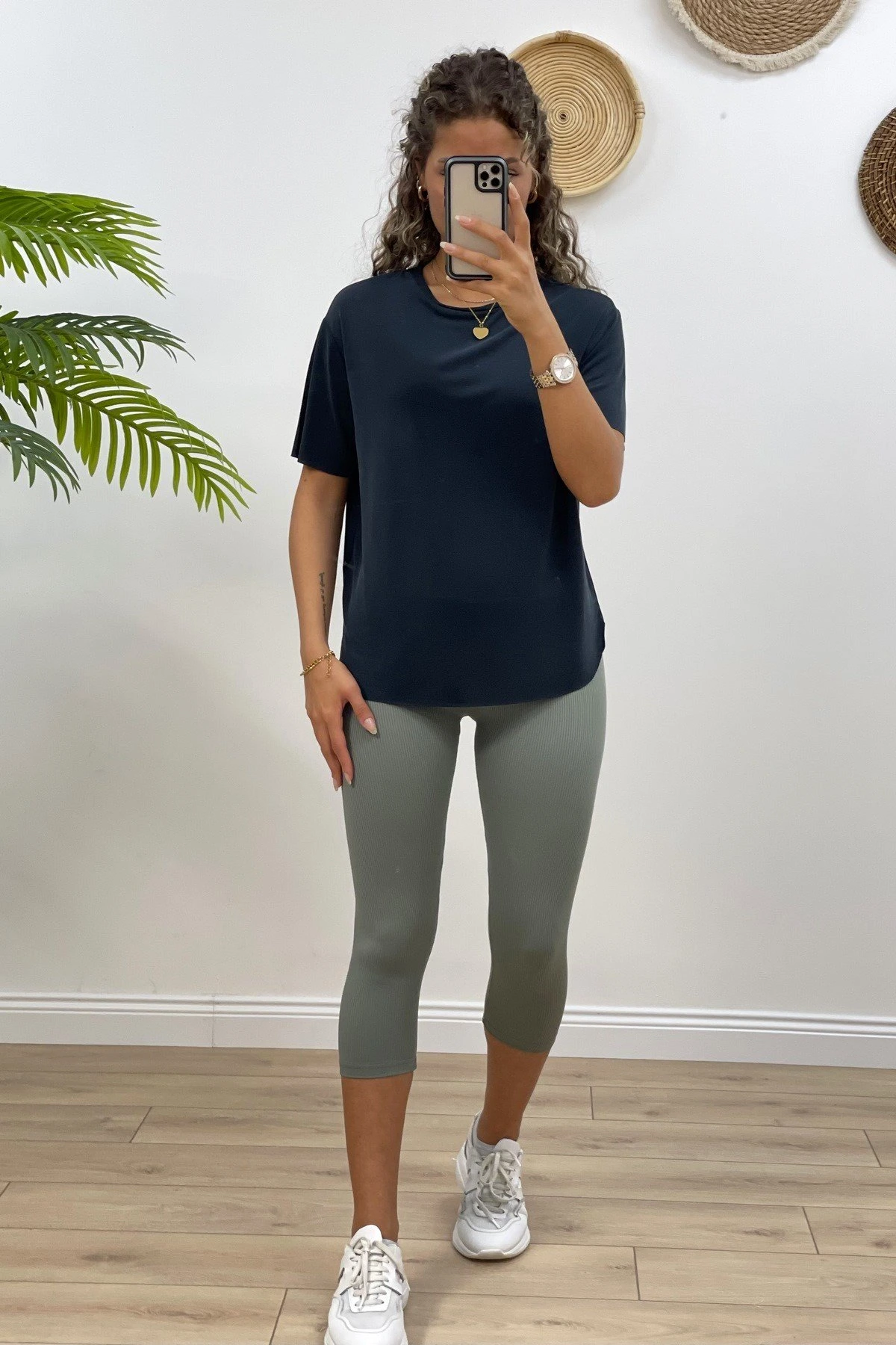 KAŞKORSE KAPRİ TAYT - ÇAĞLA YEŞİLİ - Görsel 1