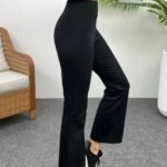 KAŞKORSELİ İSPANYOL TAYT - SİYAH