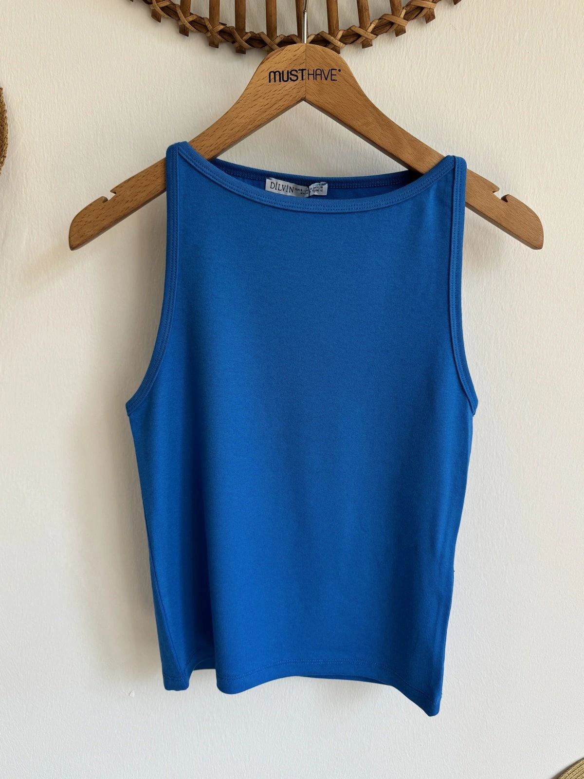 KAYIK HALTER YAKA PAMUK MODAL ATLET - SAKS - Görsel 1