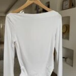 KAYIK YAKA UZUN KOL YAN BÜZGÜ VİSKON BLUZ - BEYAZ