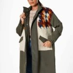 KAZAYAĞI DOKUMA DETAY KABAN - HAKİ