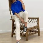 KEMERLİ ÇİFT PİLE VİSKON PANTOLON - NATUREL