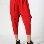 KEMERLİ ŞALVAR EŞOFMAN - KIRMIZI