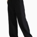 KENARI GARNİLİ BOL PAÇA EŞOFMAN - SİYAH