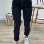 KESİK PAÇA BOYFİT JEAN - ANTRASİT