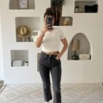 KESİK PAÇA LİKRALI BOYFİT JEAN - ANTRASİT