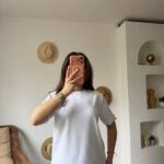 KISA KOL PAMUK LİKRA TİŞÖRT - BEYAZ