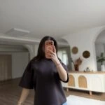 KISA KOLLU SALAŞ PAMUK TİŞÖRT - KOYU KAHVE