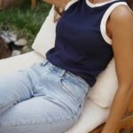 KOLSUZ KONTRAST ATLET - LACİVERT