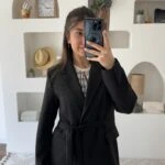 KRUVAZE BRL KUŞAKLI ATLAS KUMAŞ CEKET - SİYAH