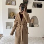 KUŞAKLI VİSKON ASTARLI KAŞE KABAN - BEJ