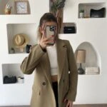 LEOPAR ASRTALI ATLAS KUMAŞ ÇİFT DÜĞME CEKET - HAKİ