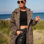 LEOPAR DESEN KAPAK CEPLİ 4 DÜĞME KAŞE KABAN - LEOPAR