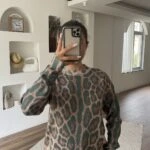 LEOPAR DESEN VİSKON YÜN KARIŞIM TRİKO - LEOPAR