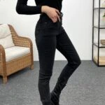 LİKRALI MOM JEAN - SİYAH