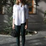 LİKRALI MUMLU PANTOLON - KOYU YEŞİL