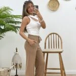 LİLİ ÖN DİKİŞLİ BOL PAÇA EŞOFMAN - BİSKÜVİ