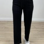 LİLİ ÖN DİKİŞLİ BOL PAÇA EŞOFMAN - SİYAH