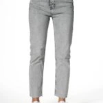 MARKA MODEL KESİK PAÇA LİKRALI MOM JEAN - YIKAMA GRİ