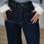 MARKA MODEL ÖN ÇİFT CEP GENİŞ PAÇA LİKRALI JEAN - LACİVERT