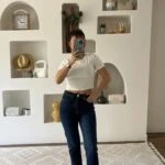 MARKA MODEL YÜKSEK BEL LİKRALI MOM JEAN - LACİVERT