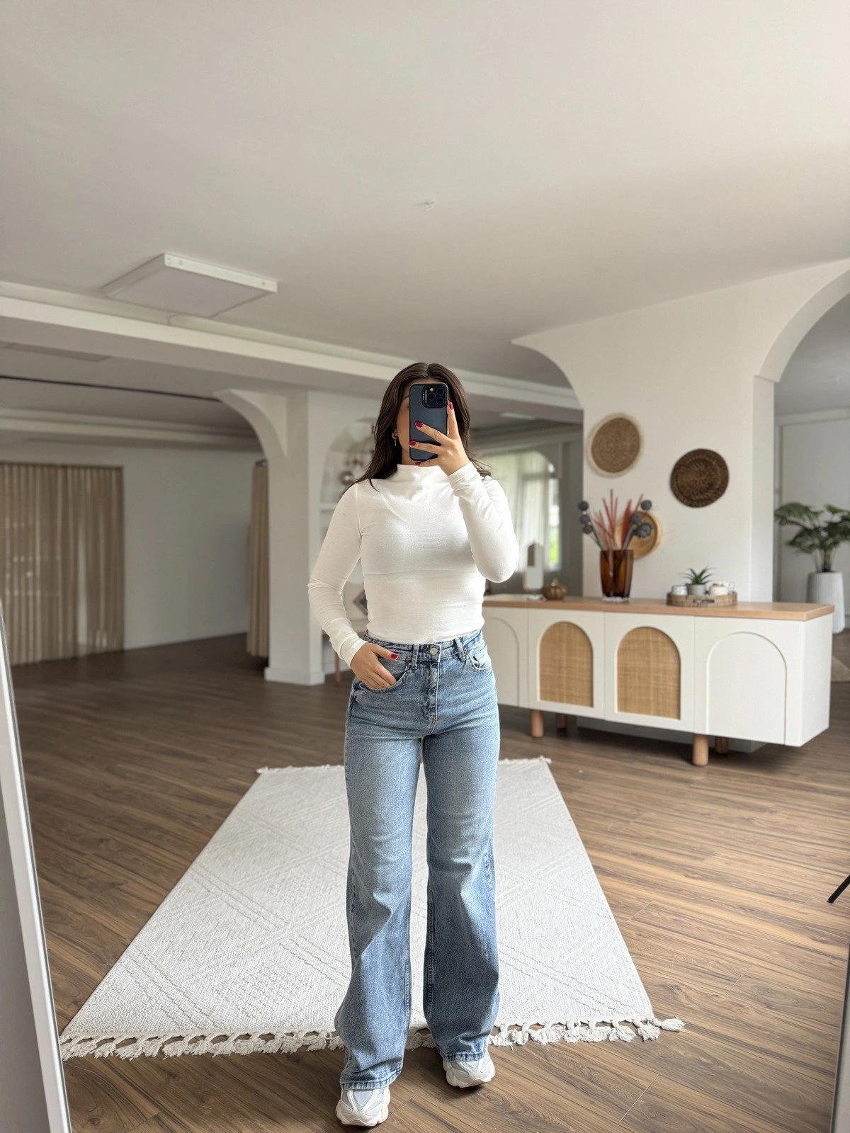 MASSİ YÜKSEK BEL ORJİNAL PAÇA WİDELEG JEAN - AÇIK MAVİ - Görsel 1