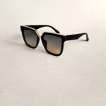 MAVİ SARI DEGRADE CAM SİYAH ÇERÇEVE GÖZLÜK - SİYAH