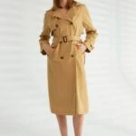 MAXİ BOY SIRT KAPAKLI TRENÇKOT - A.CAMEL