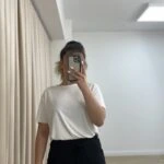 MODAL KUMAŞ ÖN KAPAKLI ŞORT - SİYAH