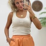 MOTİF NAKIŞ ATLET - EKRU