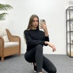 NANOFİT DÜZ SPORCU TAYT - SİYAH