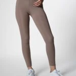 NANOFİT DÜZ SPORCU TAYT - KOYU VİZON