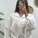 NETWORK GARNİLİ SWEAT - EKRU