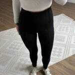 NEVRU DİKİŞ DETAY VİSKON ÇELİK TAYT - SİYAH