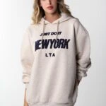 NEWYORK KAPÜŞONLU SWEAT - SÜTLÜ KAHVE