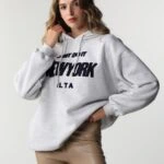 NEWYORK KAPÜŞONLU SWEAT - GRİ