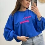 NEXT PLEASE NAKIŞLI YARASA KOL SWEAT - SAKS