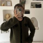 OMUZ APOLETLİ CEP GÖRÜNÜMLÜ PAMUK YUMOŞ HIRKA - HAKİ SİYAH