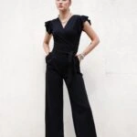 OMUZ FIRFIR ARKA FERMUAR KUMAŞ TULUM - SİYAH