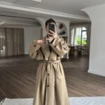 OMUZ KOL APOLET ARKA KAPAKLI SALAŞ VİSKON TRENÇ - KARAMEL