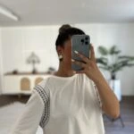 OMUZ ZIMBA VATKALI CROP PAMUK TİŞÖRT - EKRU