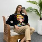 ÖN ARKA BASKILI SWEAT - SİYAH