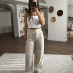 ÖN ARKA CEPLİ HAM KETEN PANTOLON - NATUREL