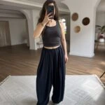 ÖN ARKA PİLİ ŞALVAR MODAL MODAL EŞOFMAN - FÜME