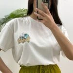 ÖN ARKA TAŞ İŞLEMELİ TİŞÖRT - EKRU