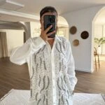 ÖN BONCUK DİKİM SALAŞ GÖMLEK - EKRU