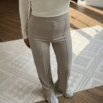 ÖN DİKİŞ BOL PAÇA İNCE MODAL EŞOFMAN - TAŞ